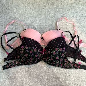 Bundle of 3 EUC Betsey Johnson bras